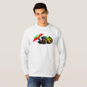 Schwarze Katze Herbstglühen T-Shirt (Vorne ganz)