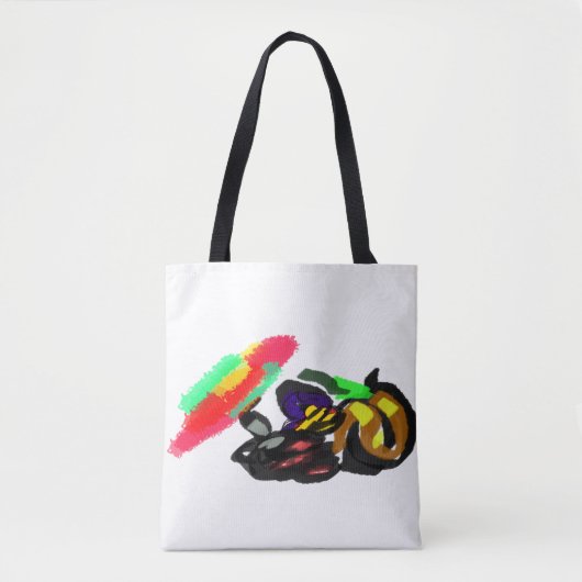 Schwarze Katze Herbstglühen Tasche (Vorderseite)