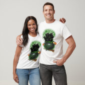 Schwarze Katze Hexe Halloween Tshirt (Unisex)