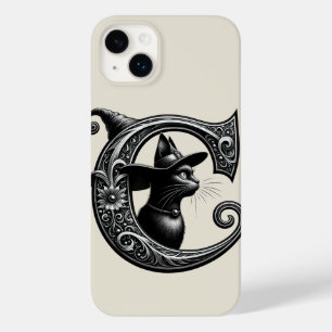 Schwarze Katze Hexe Witchy Buchstabe C Benutzerdef Case-Mate iPhone 14 Plus Hülle