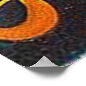 Schwarze Katze Hexe Witzen Stunden Vollmond Poster (Ecke)