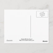 SCHWARZE KATZE HINTER DER LOBELIA-BLUME Postkarte (Rückseite)