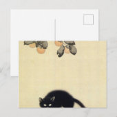Schwarze Katze Hishida Shunso Postkarte (Vorne/Hinten)