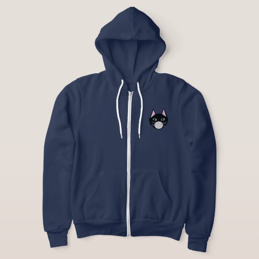 Schwarze Katze Hoodie (Ablage )