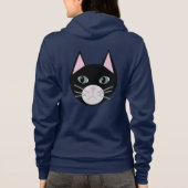 Schwarze Katze Hoodie (Rückseite)