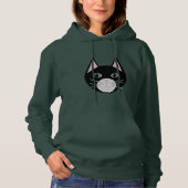 Schwarze Katze Hoodie (Vorderseite)