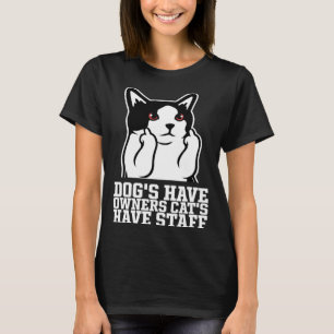 Schwarze Katze Humor Straßenkatze Coole Katze T-Shirt