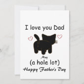 Schwarze Katze I Liebe, dass du ein Loch viel Einl Einladung (Vorderseite)