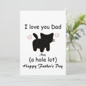 Schwarze Katze I Liebe, dass du ein Loch viel Einl Einladung (Stehend Vorderseite)