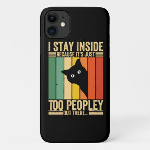 Schwarze Katze Ich bleibe drinnen, weil es zu viel Case-Mate iPhone Hülle