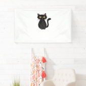 Schwarze Katze Illustration, Doodle Niedlich Cat C Banner (Insitu)