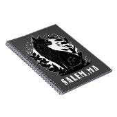 Schwarze Katze-Illustration | Salem Notizblock (Rechte Seite)