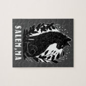Schwarze Katze-Illustration | Salem Puzzle (Horizontal)