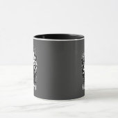 Schwarze Katze-Illustration | Salem Tasse (Zentrum)