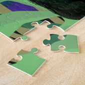 Schwarze Katze im Garten Puzzle (Seite)