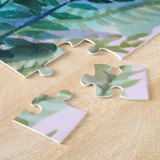 Schwarze Katze im Garten Puzzle (Seite)