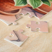 Schwarze Katze im Hosta Garden Puzzle (Seite)