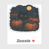 Schwarze Katze im klassischen Patch-T - Shirt Aufkleber (Blatt)