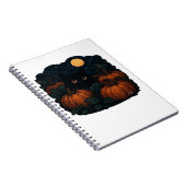 Schwarze Katze im klassischen Patch-T - Shirt Notizblock (Rechte Seite)