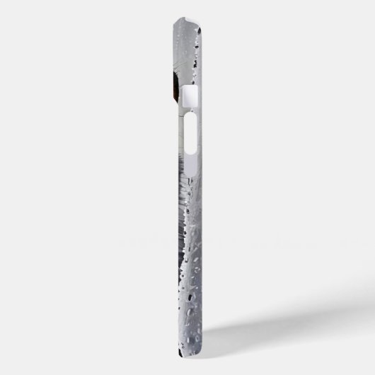 Schwarze Katze im Nassfenster Case-Mate iPhone Hülle (Rückseite / Links)