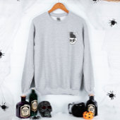 Schwarze Katze im SchädelShirt Spooky Niedliches H Sweatshirt