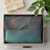 Schwarze Katze im Steampunk-Kostümdekoupage Seidenpapier (Geschenk)