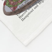 Schwarze Katze im Teacup Fleecedecke (Ecke)