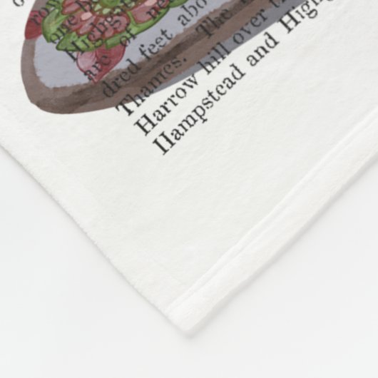 Schwarze Katze im Teacup Fleecedecke (Ecke)