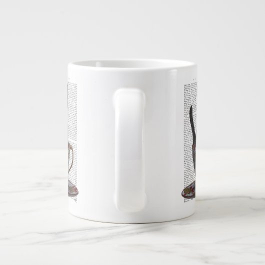 Schwarze Katze im Teacup Jumbo-Tasse (Rückseite)