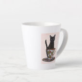 Schwarze Katze im Teacup Milchtasse (Rechte Ecke)