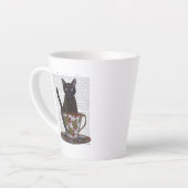Schwarze Katze im Teacup Milchtasse (Linke Ecke)