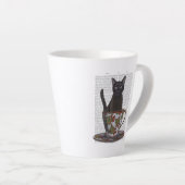 Schwarze Katze im Teacup Milchtasse (Rechte Ecke)