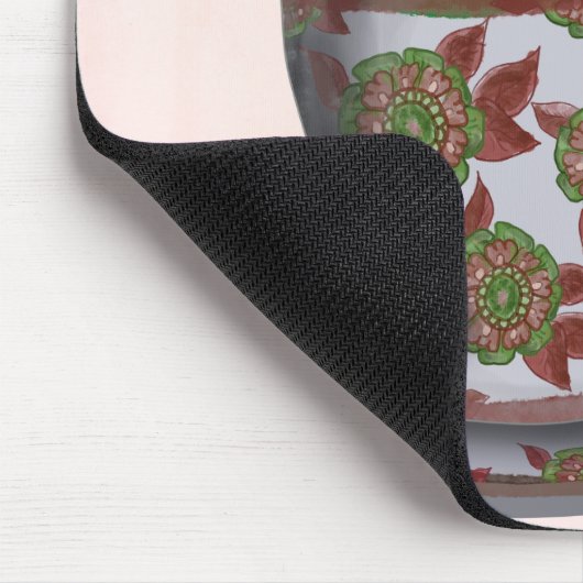 Schwarze Katze im Teacup Mousepad (Ecke)