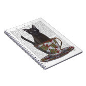 Schwarze Katze im Teacup Notizblock (Rechte Seite)
