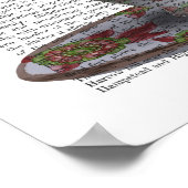 Schwarze Katze im Teacup Poster (Ecke)