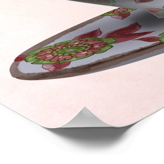 Schwarze Katze im Teacup Poster (Ecke)