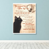 Schwarze Katze in dem Moment, in dem du mich Verla Leinwanddruck (Insitu (Holzboden))