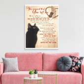 Schwarze Katze in dem Moment, in dem du mich Verla Leinwanddruck (Insitu (Wohnzimmer))