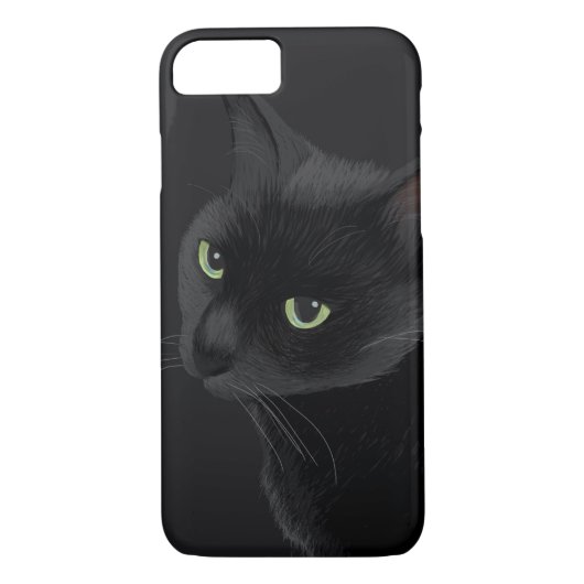 Schwarze Katze in der Dunkelheit Case-Mate iPhone Hülle (Rückseite)