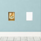 Schwarze Katze in einem Clawfoot Bathtub Art Print Bilderwand Sets (Holzboden)