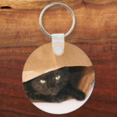 Schwarze Katze in einem Schlüsselanhänger (Vorderseite)