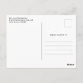 Schwarze Katze in einem Schwarzen Hexenhut Hallowe Postkarte (Rückseite)