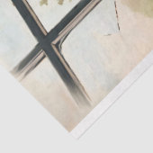 Schwarze Katze in einer Fensterfarbe Seidenpapier (Ausschnitt)