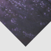 Schwarze Katze in einer Lavenderfelddarstellung Seidenpapier (Detail)