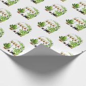 Schwarze Katze in Greenhouse Geschenkpapier (Ecke)