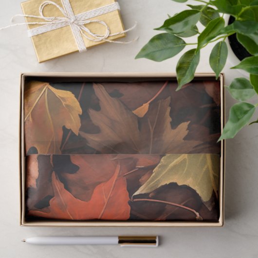 Schwarze Katze in Herbstlauben 1 Dekopapier Seidenpapier (Geschenk)