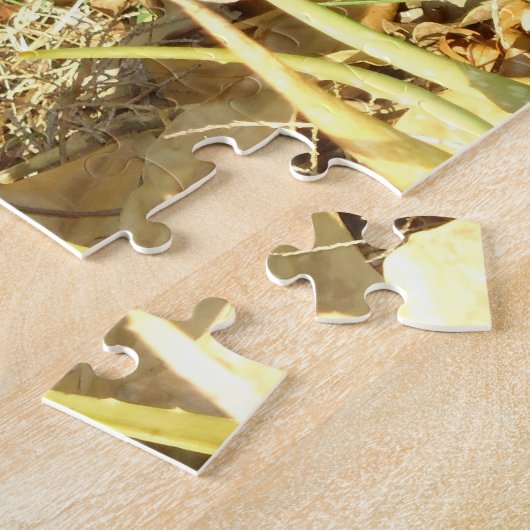 Schwarze Katze in Morgensun-Puzzlespiel Puzzle (Seite)