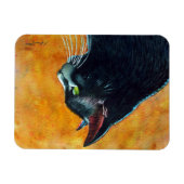 Schwarze Katze in Profil Magnet (Horizontal)