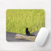 Schwarze Katze in Rice Paddy Mousepad (Mit Mouse)
