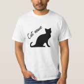 Schwarze Katze in Shirts mit benutzerdefiniertem H (Vorderseite)